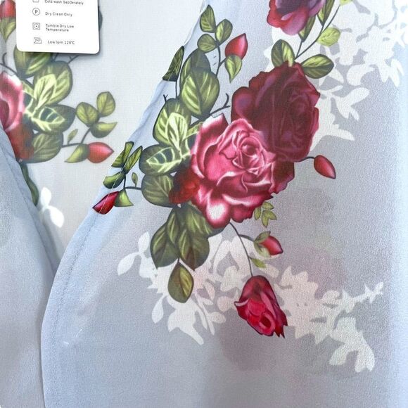 Kimono Floral Swimcover Cardigan - Picture 6 of 6